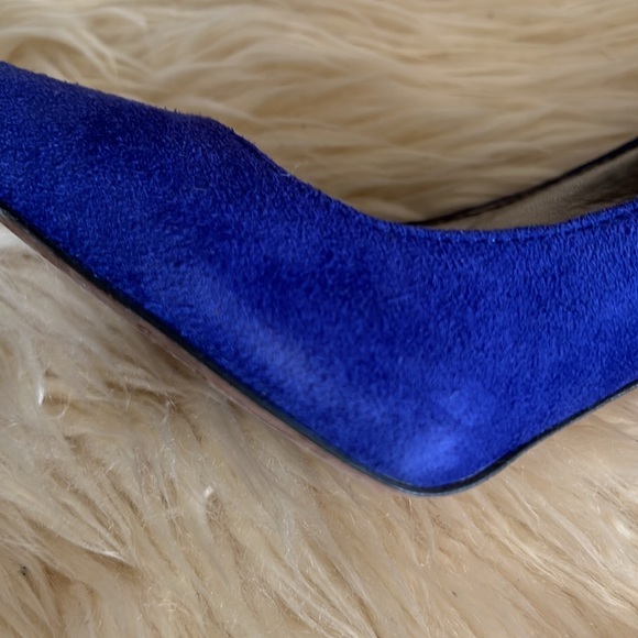 Sam Edelman blue heels with silver stiletto heel - Picture 6 of 8